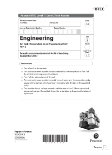 Sample Assessment Material- Responding to an Engineering Brief Part 2